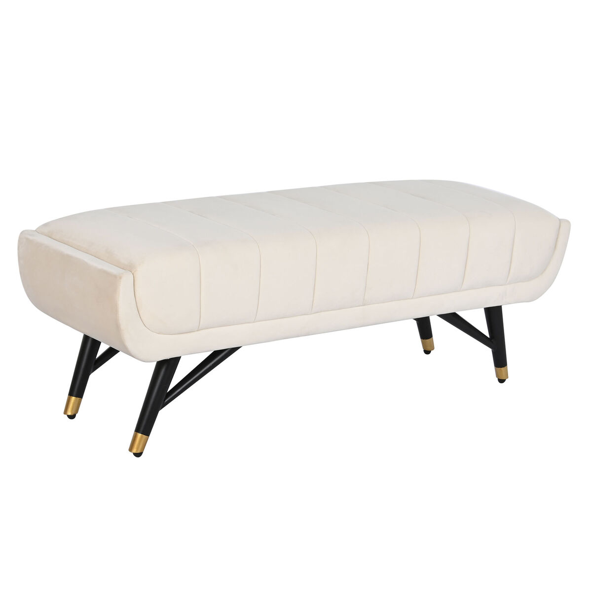 Sittpall DKD Home Decor Kräm 120 x 40 x 42 cm