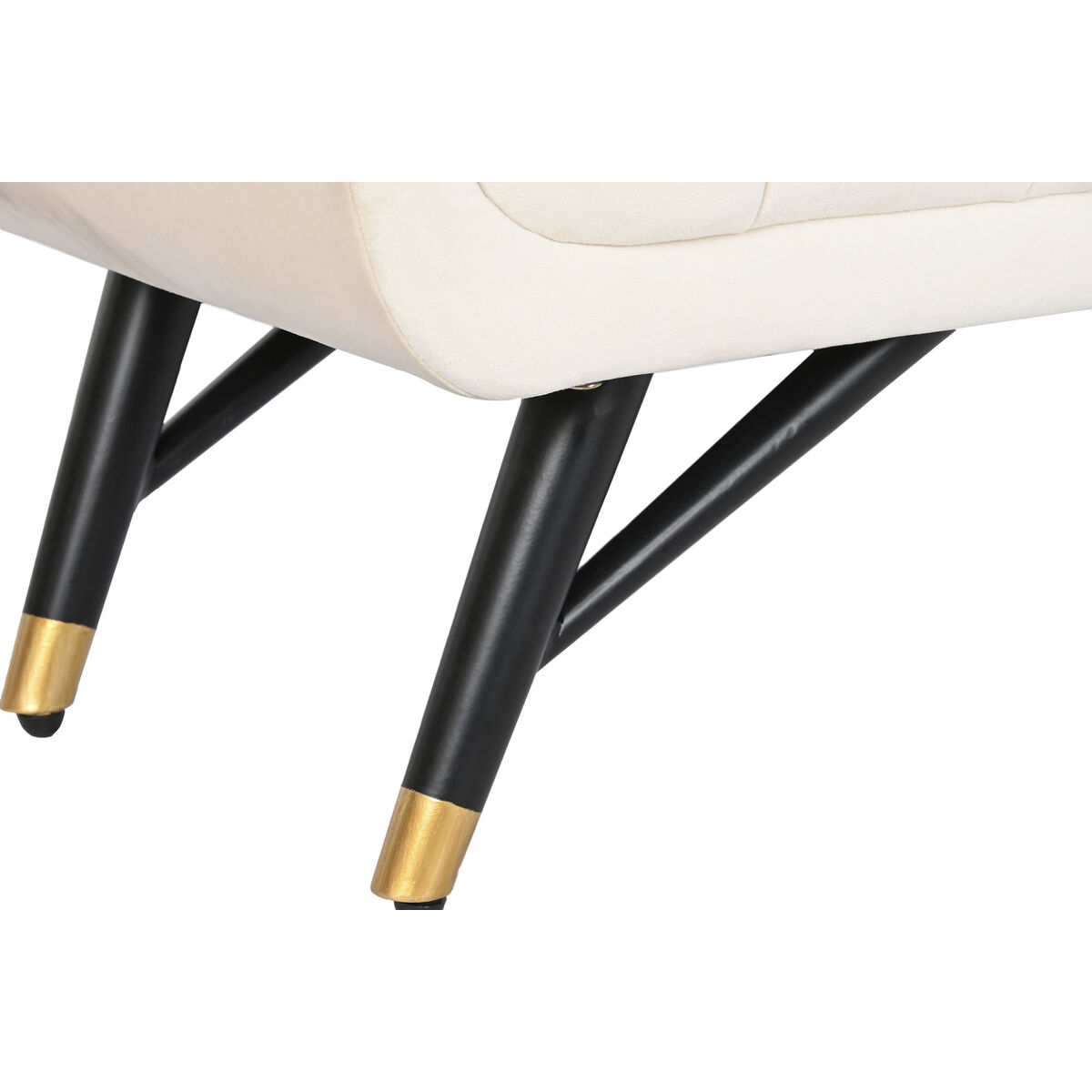 Sittpall DKD Home Decor Kräm 120 x 40 x 42 cm - 3