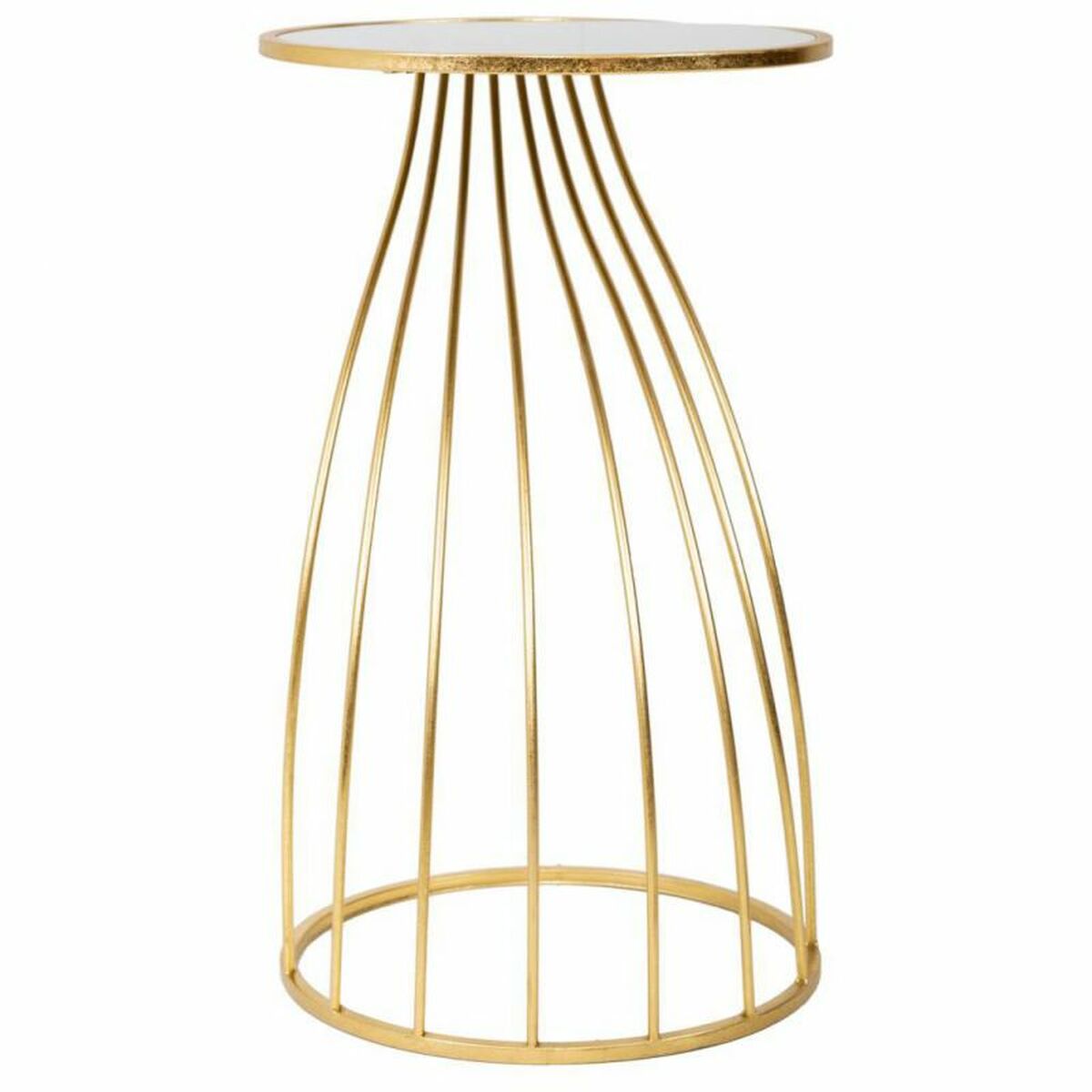 Sidobord Alexandra House Living Guld Glas 43 x 73 x 43 cm - 4