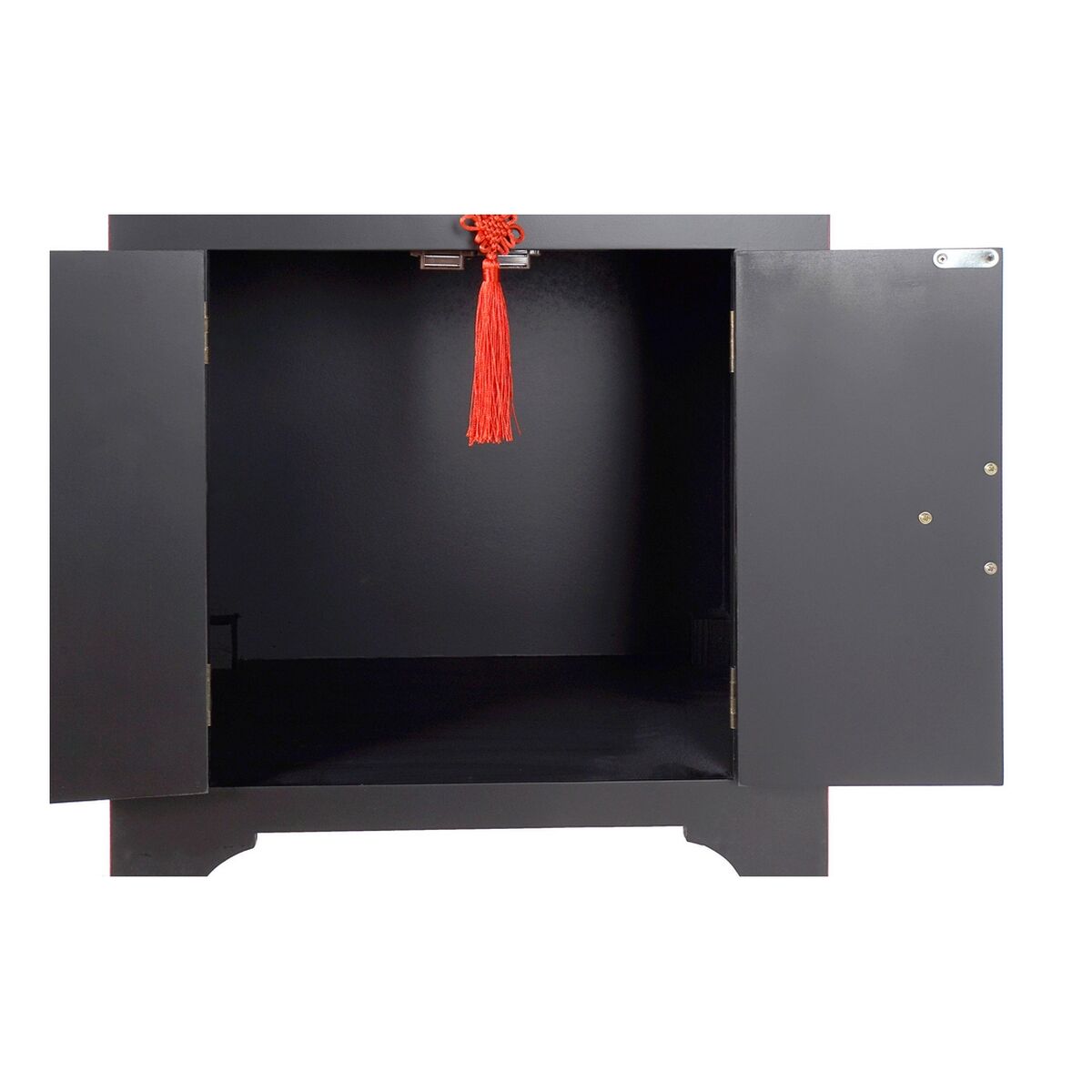 Nattduksbord DKD Home Decor Gran Röd Svart Trä MDF 45 x 34 x 66 cm - 5