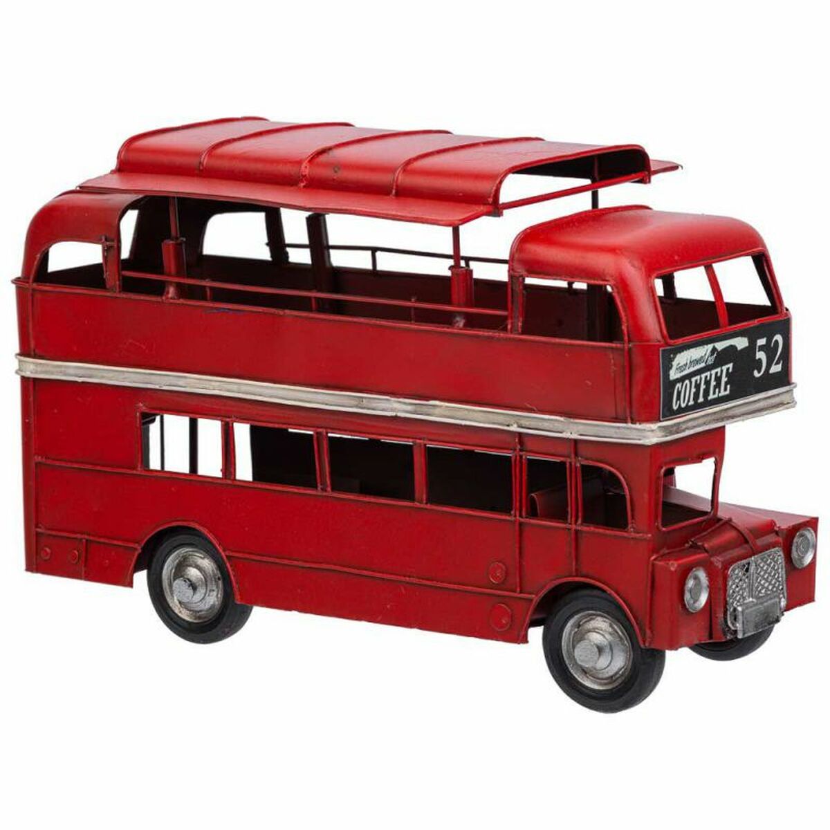 Samlingsfigurer Alexandra House Living Röd Järn ABS Buss 14 x 18 x 28 cm - 6