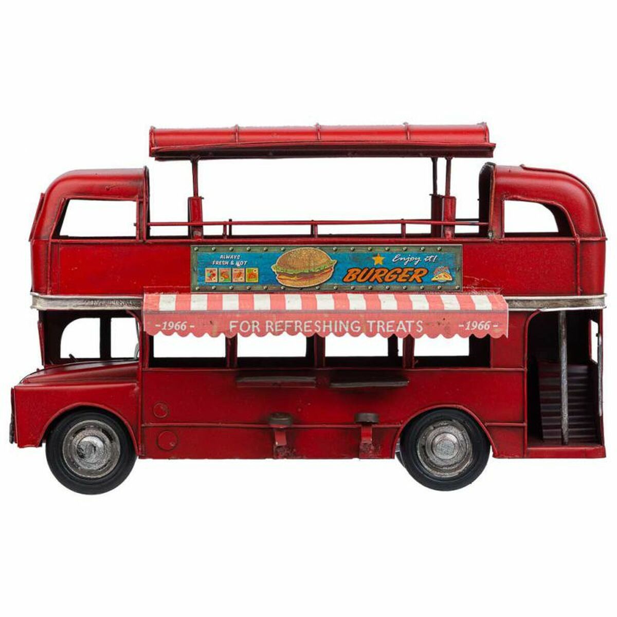 Samlingsfigurer Alexandra House Living Röd Järn ABS Buss 14 x 18 x 28 cm - 4