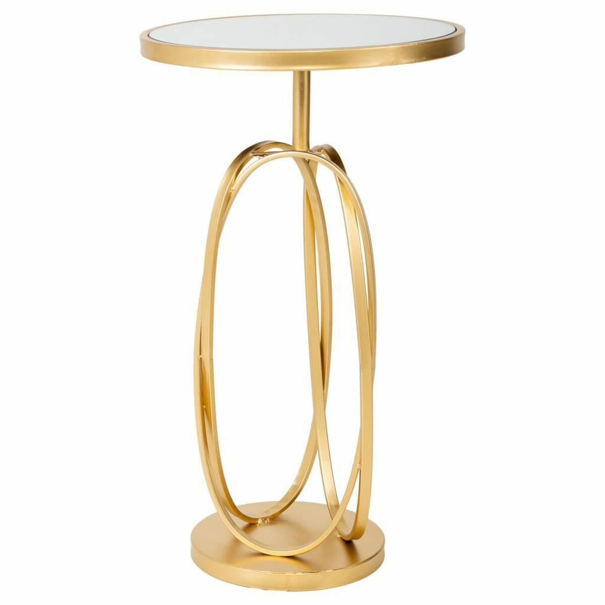 Sidobord Alexandra House Living Guld Glas Trä MDF 35 x 61 x 35 cm