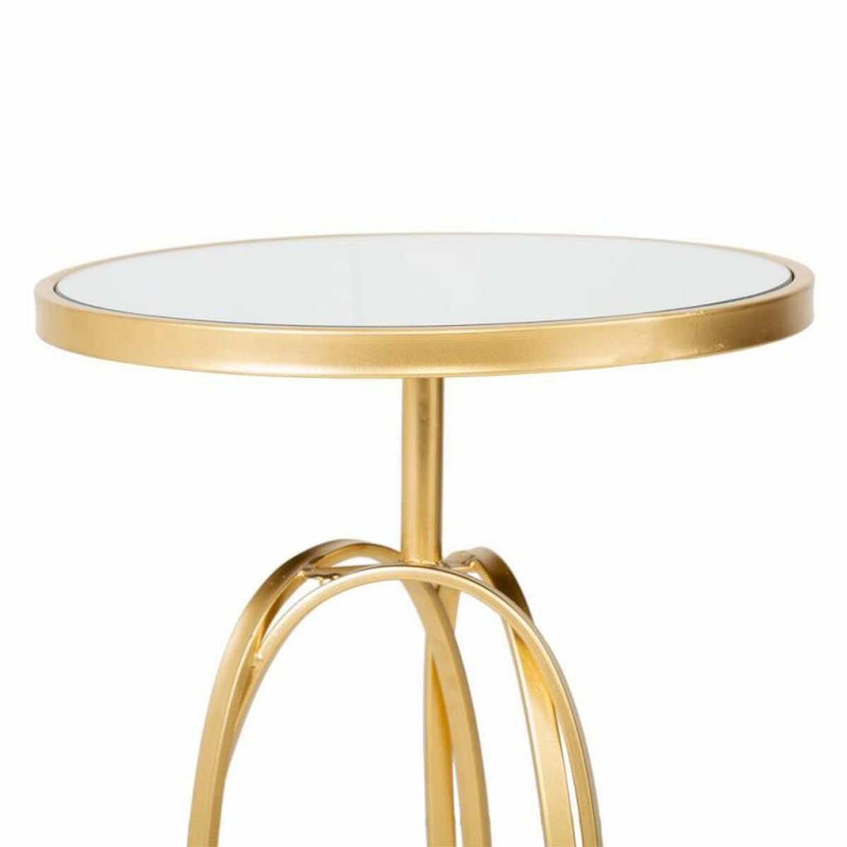 Sidobord Alexandra House Living Guld Glas Trä MDF 35 x 61 x 35 cm - 3