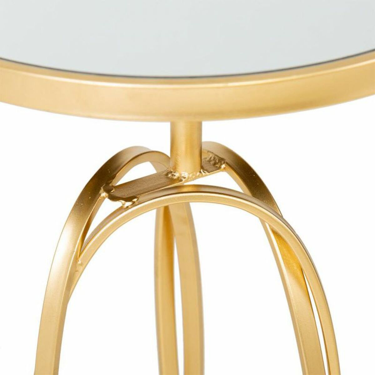 Sidobord Alexandra House Living Guld Glas Trä MDF 35 x 61 x 35 cm - 4