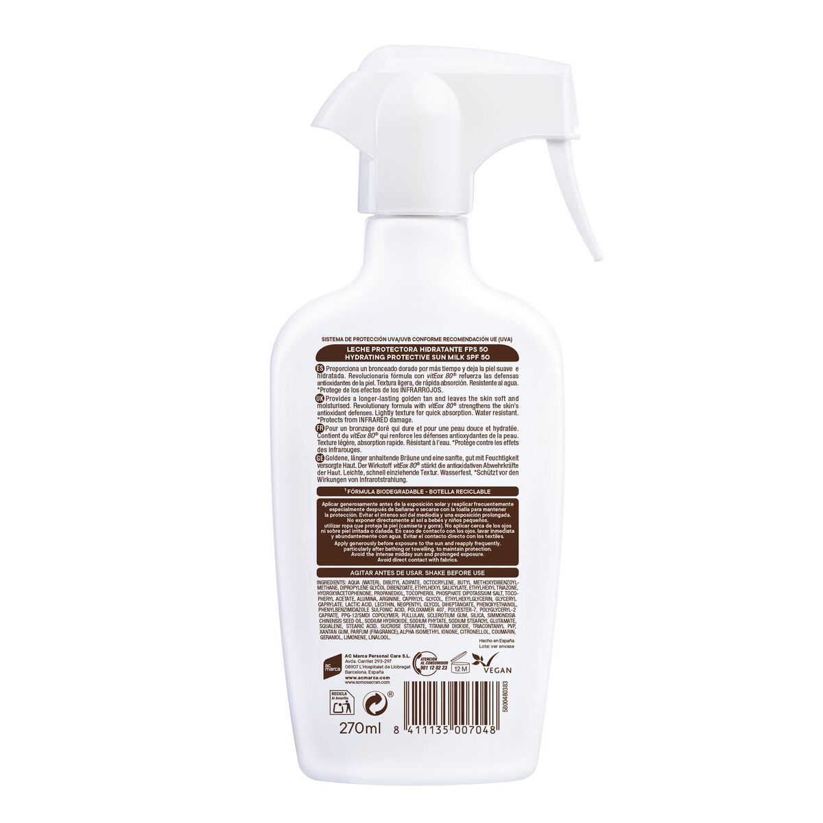 Solskydd Ecran Spf 50 270 ml Unisex - 3
