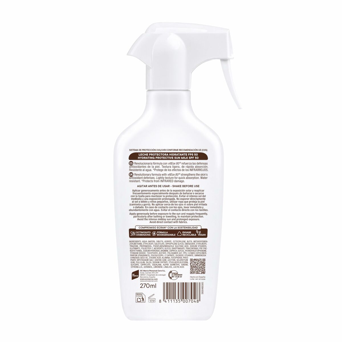 Solskydd Ecran Spf 50 270 ml Unisex - 2