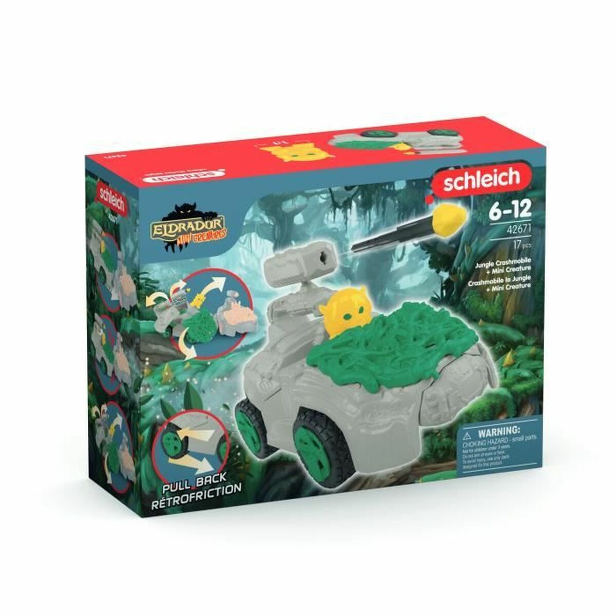 Playset Schleich Jungle Crashmobile with Mini Creature 17 Delar - 5
