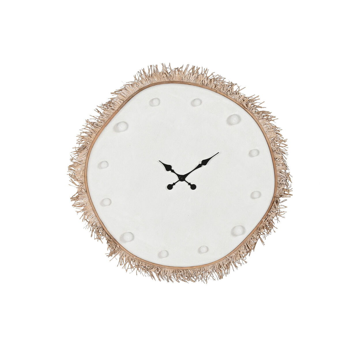 Väggklocka Home ESPRIT Vit Fibrer Trä MDF Scandi 85 X 7 X 85 CM