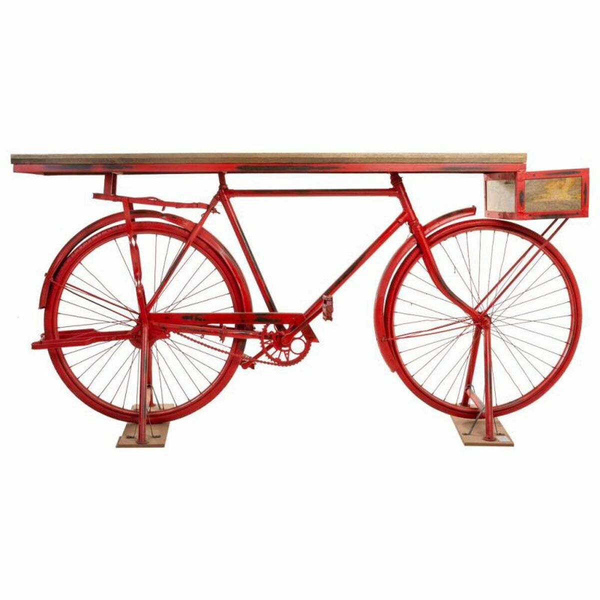 Mottagare Alexandra House Living Bike Brun Röd 50 x 90 x 198 cm - 4