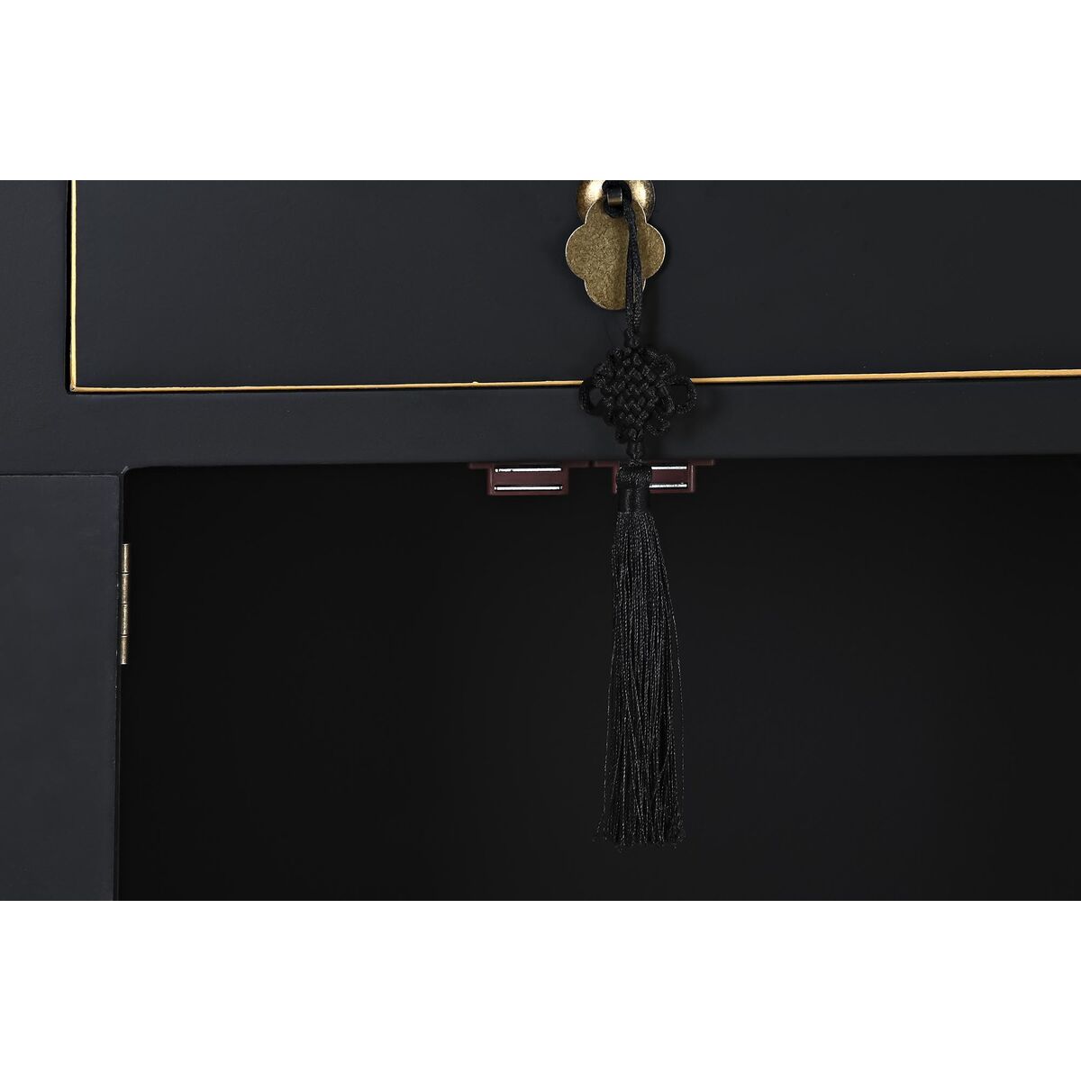 Nattduksbord DKD Home Decor Vit Svart Gyllene Gran Trä MDF 45 x 36 x 66 cm - 5