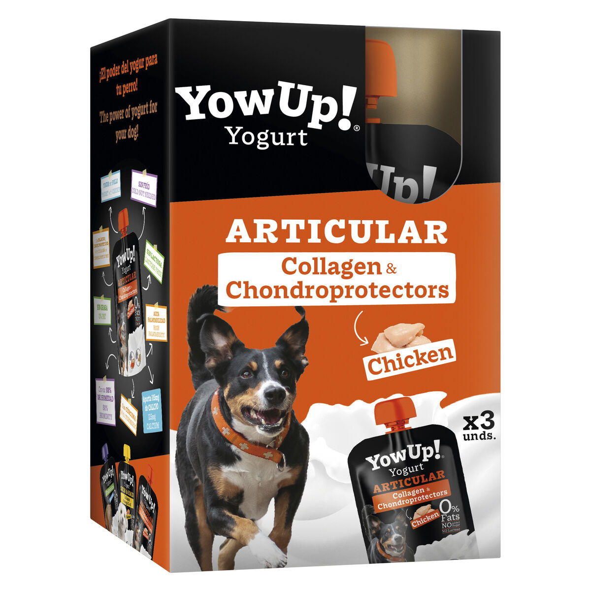 Våt mat YowUp Collagen + Chondroprotectors Kyckling 3 x 115 g 3 antal