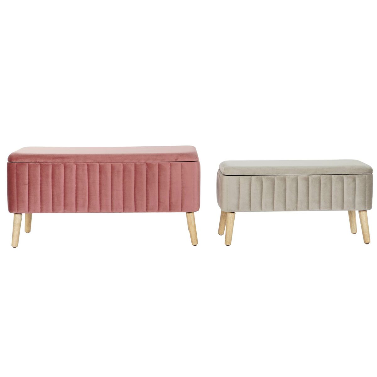 Sittpall DKD Home Decor Grå Bordeaux Gyllene Gran 100 x 44 x 47 cm (2 antal) - 7