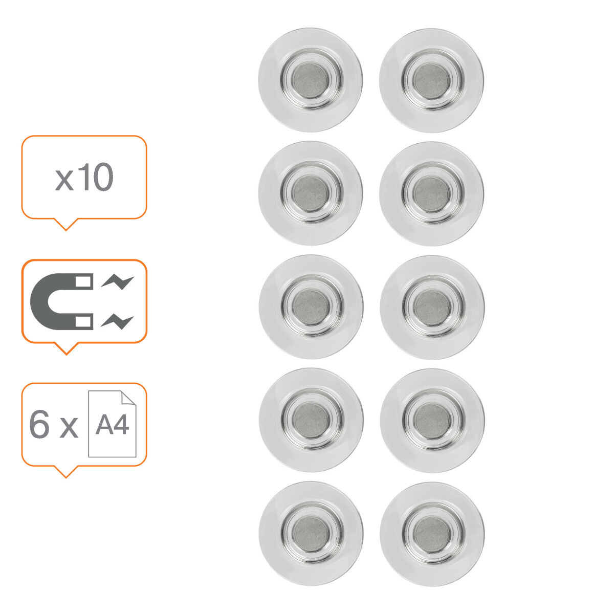 Magnetkort Nobo Silvrig - 3