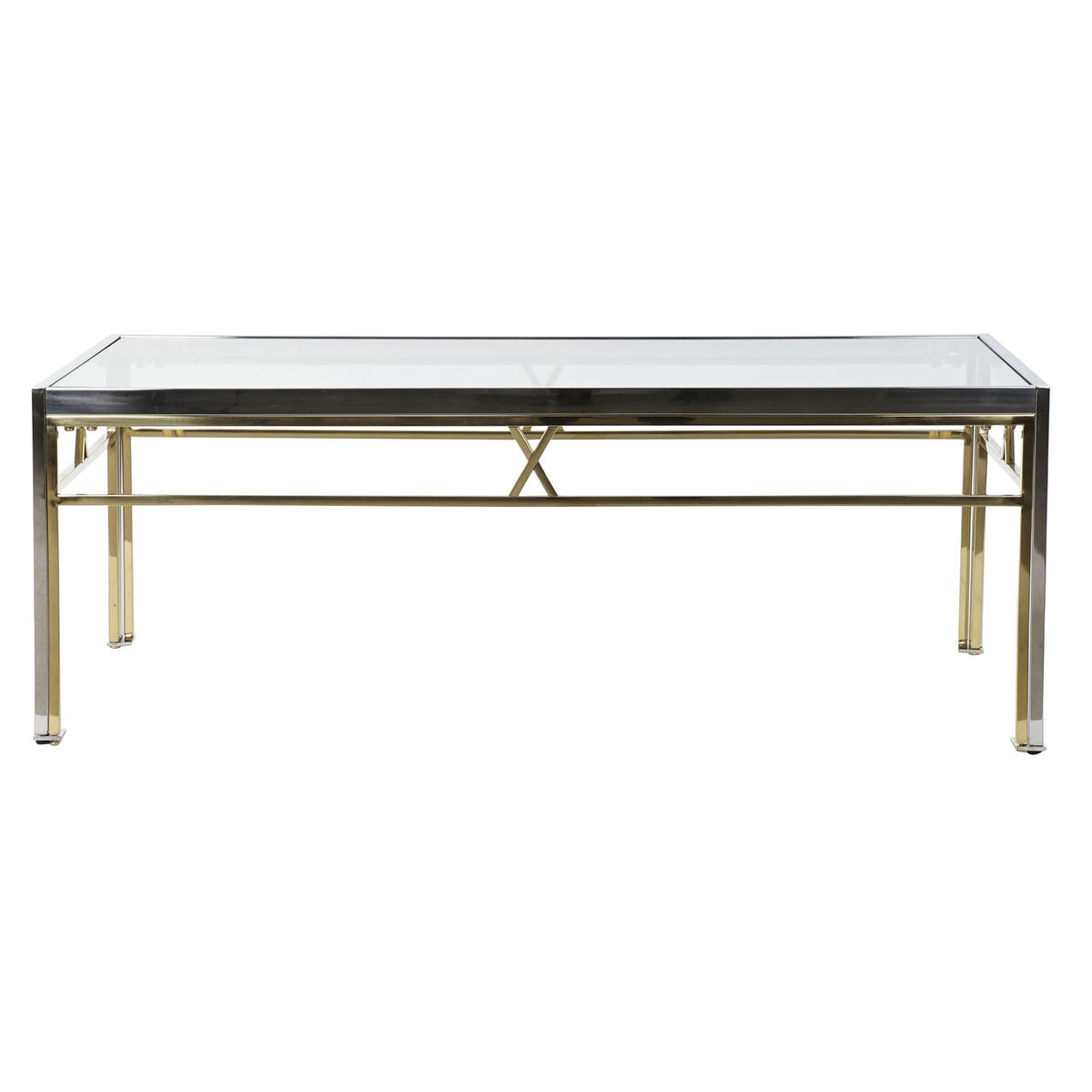 Sidobord DKD Home Decor Glas Stål Silver (110 x 60 x 40 cm) - 4