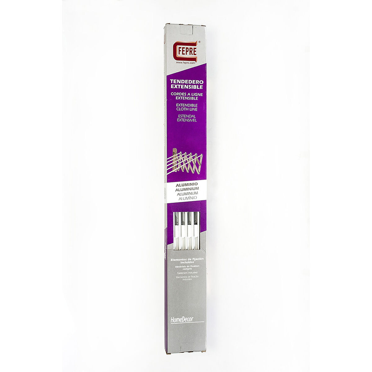 Utdragbart klädstreck Aluminium (Renoverade A)