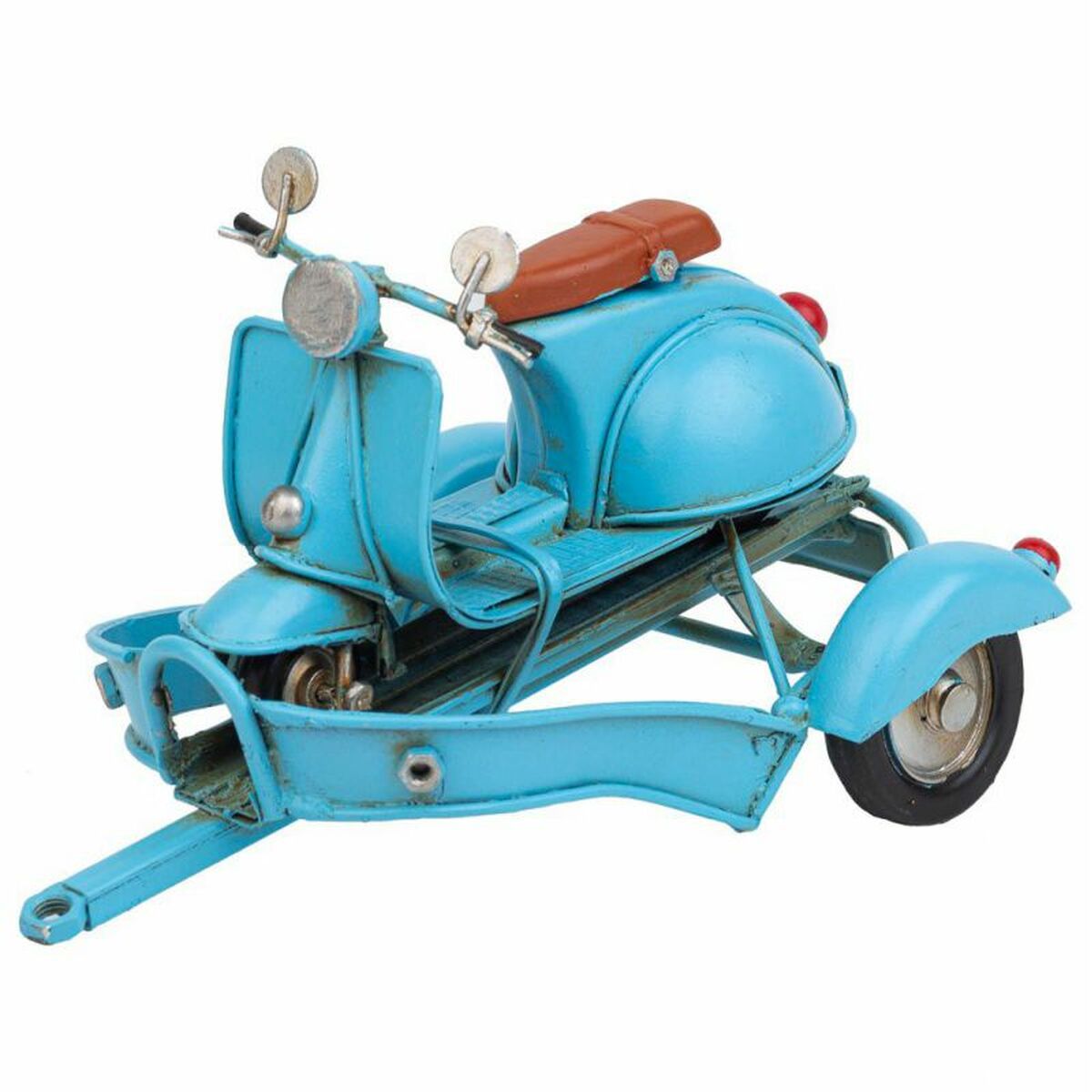 Samlingsfigurer Alexandra House Living Ljusblå Järn ABS Motorcykel Släp 10 x 10 x 34 cm - 5