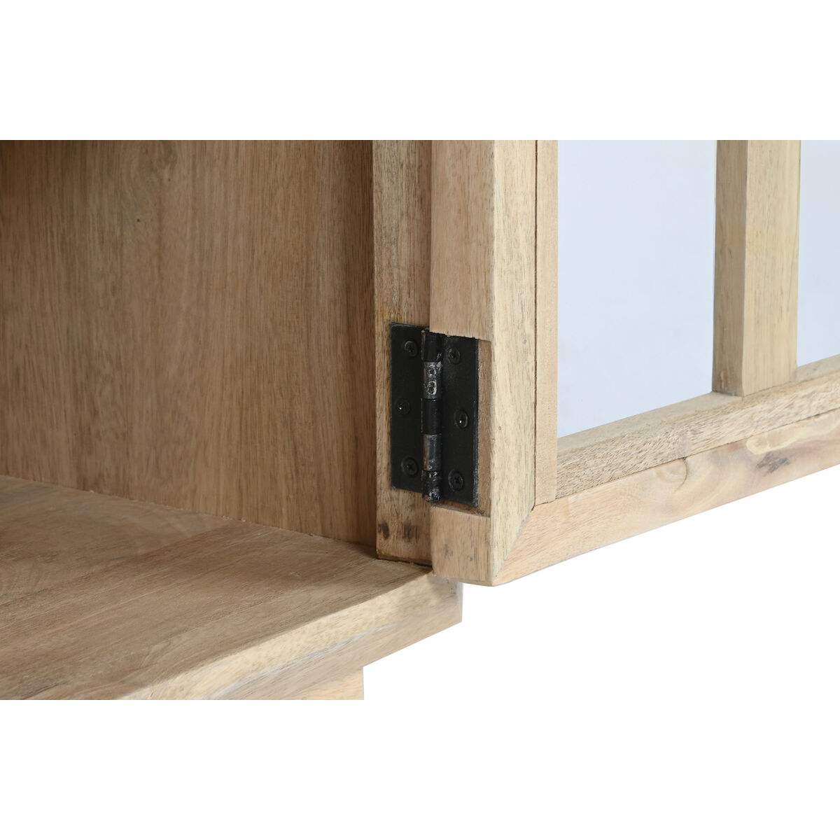 Nattduksbord Home ESPRIT Naturell Glas Mangoträ 45 x 35 x 57 cm - 7