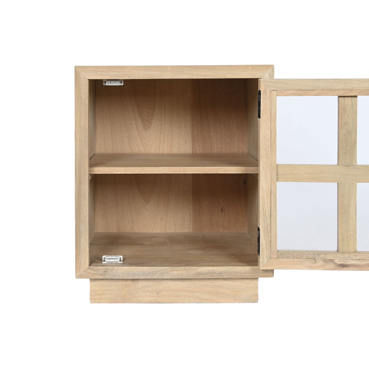 Nattduksbord Home ESPRIT Naturell Glas Mangoträ 45 x 35 x 57 cm - 3