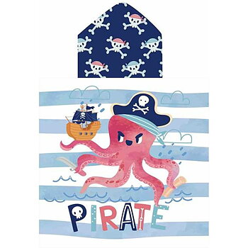 Badduksponcho med luva Secaneta Piratepolp 60 x 120 cm