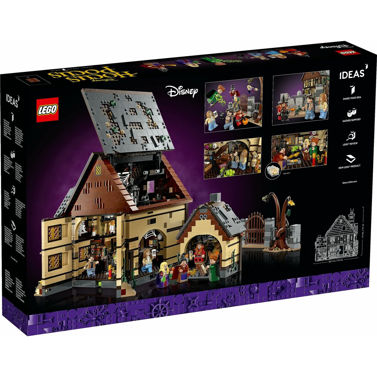 Byggsats Lego Disney Hocus Pocus - Sanderson Sisters' Cottage 21341 2316 Delar - 16