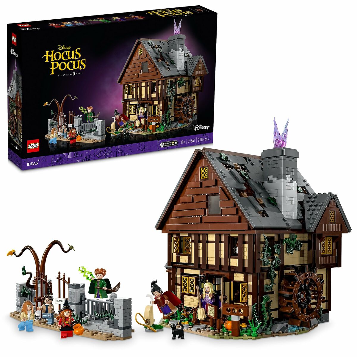 Byggsats Lego Disney Hocus Pocus - Sanderson Sisters' Cottage 21341 2316 Delar - 9