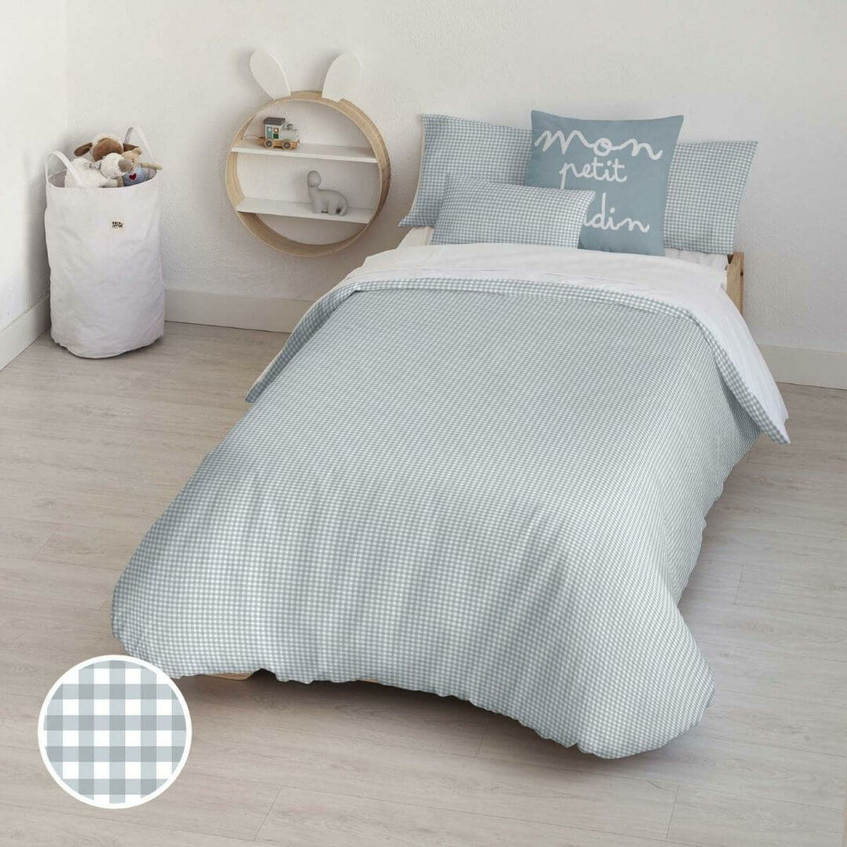 Påslakan Kids&Cotton Vichy Blå 175 Trådar 155 x 220 cm - 2