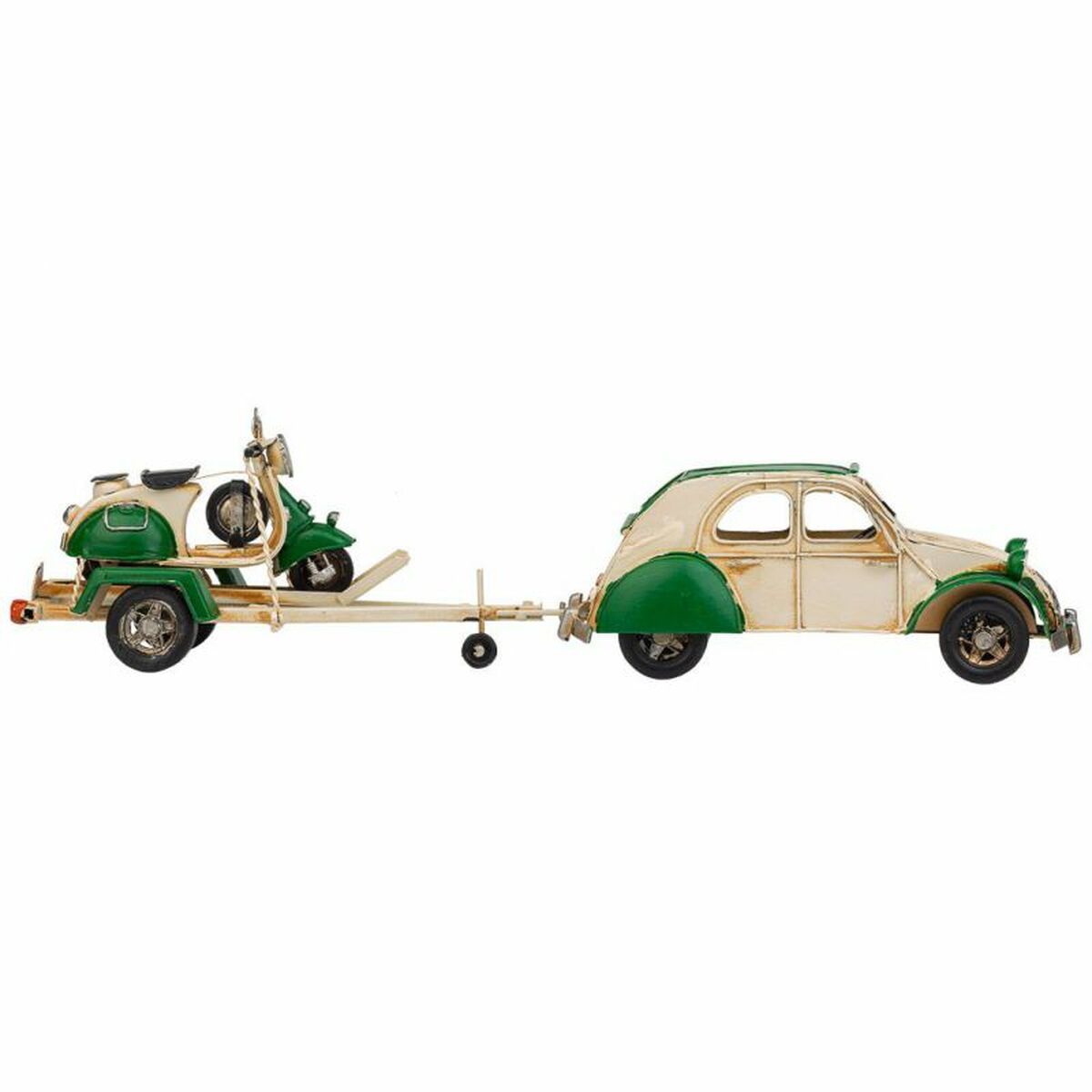 Samlingsfigurer Alexandra House Living Grön Järn ABS Motorcykel Släp 9 x 9 x 41 cm - 4