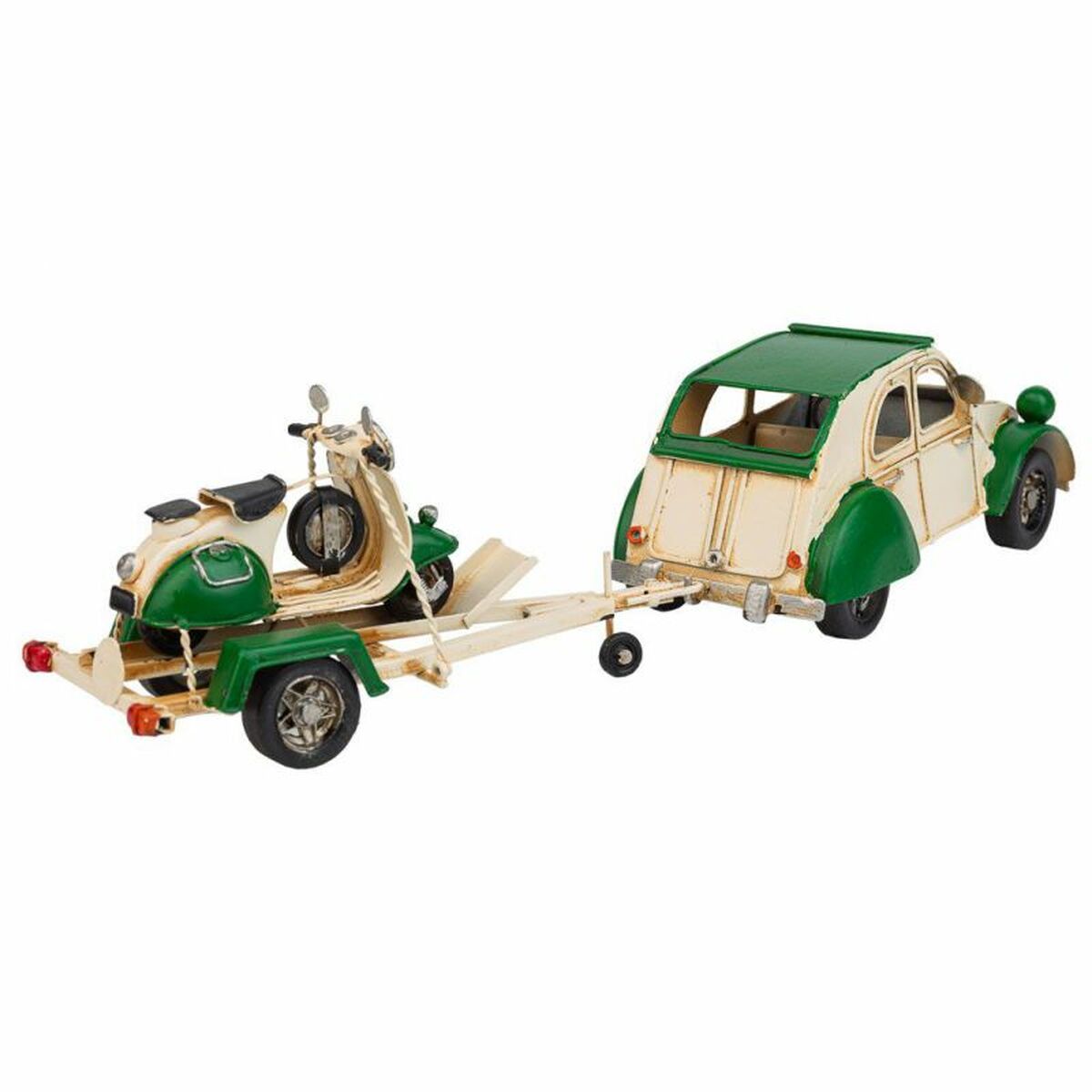 Samlingsfigurer Alexandra House Living Grön Järn ABS Motorcykel Släp 9 x 9 x 41 cm - 7