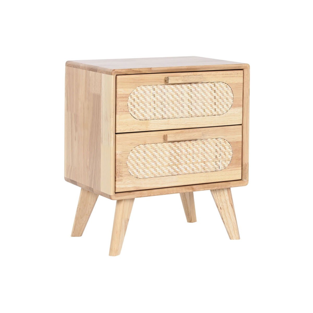 Nattduksbord Home ESPRIT Trä Metall Rattan 40 x 30 x 48 cm