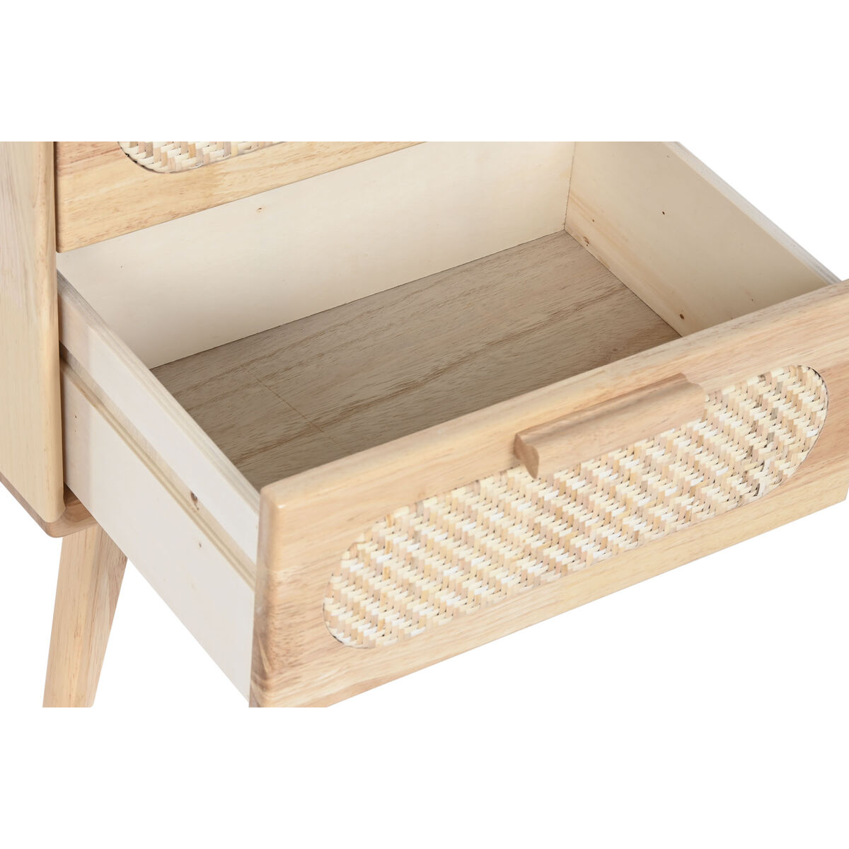 Nattduksbord Home ESPRIT Trä Metall Rattan 40 x 30 x 48 cm - 2