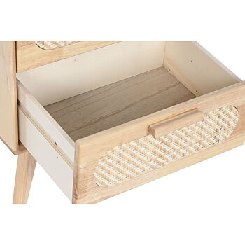 Nattduksbord Home ESPRIT Trä Metall Rattan 40 x 30 x 48 cm