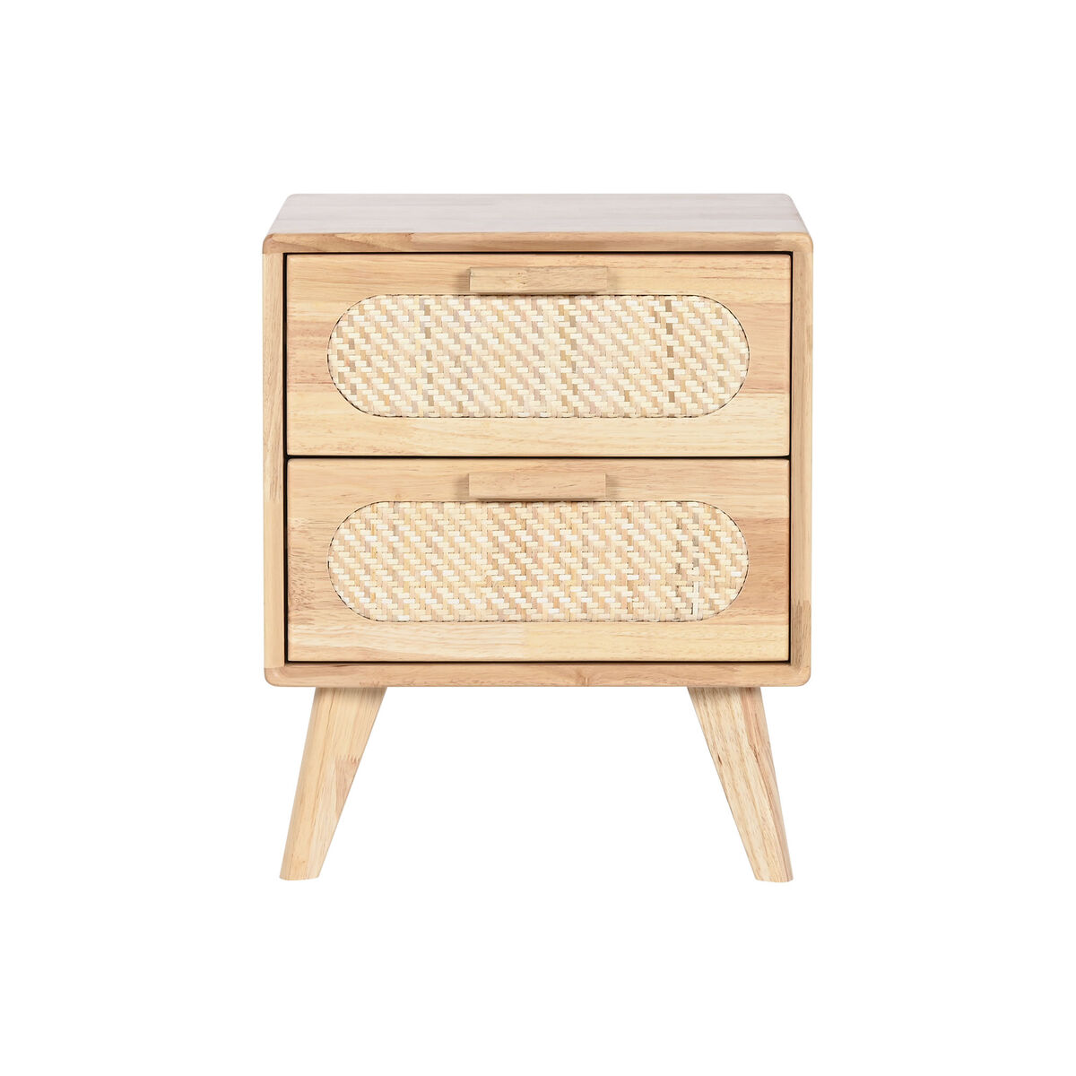 Nattduksbord Home ESPRIT Trä Metall Rattan 40 x 30 x 48 cm - 5