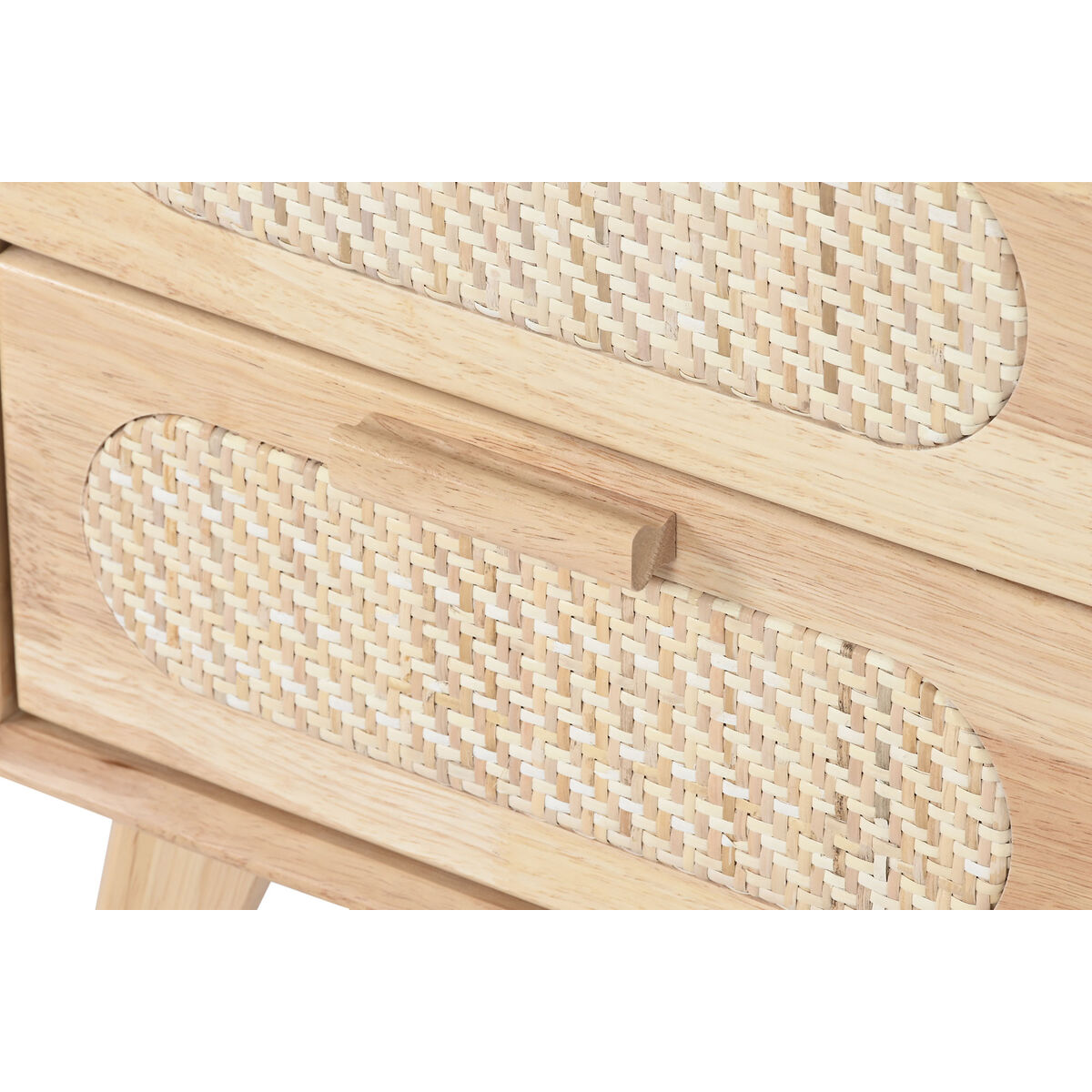 Nattduksbord Home ESPRIT Trä Metall Rattan 40 x 30 x 48 cm - 4