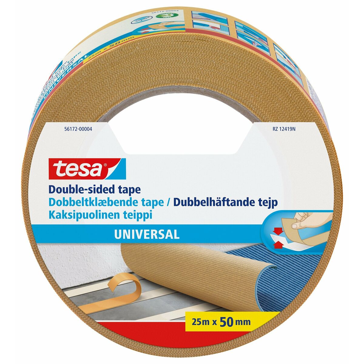 Dubbelsidig Tejp TESA Brun