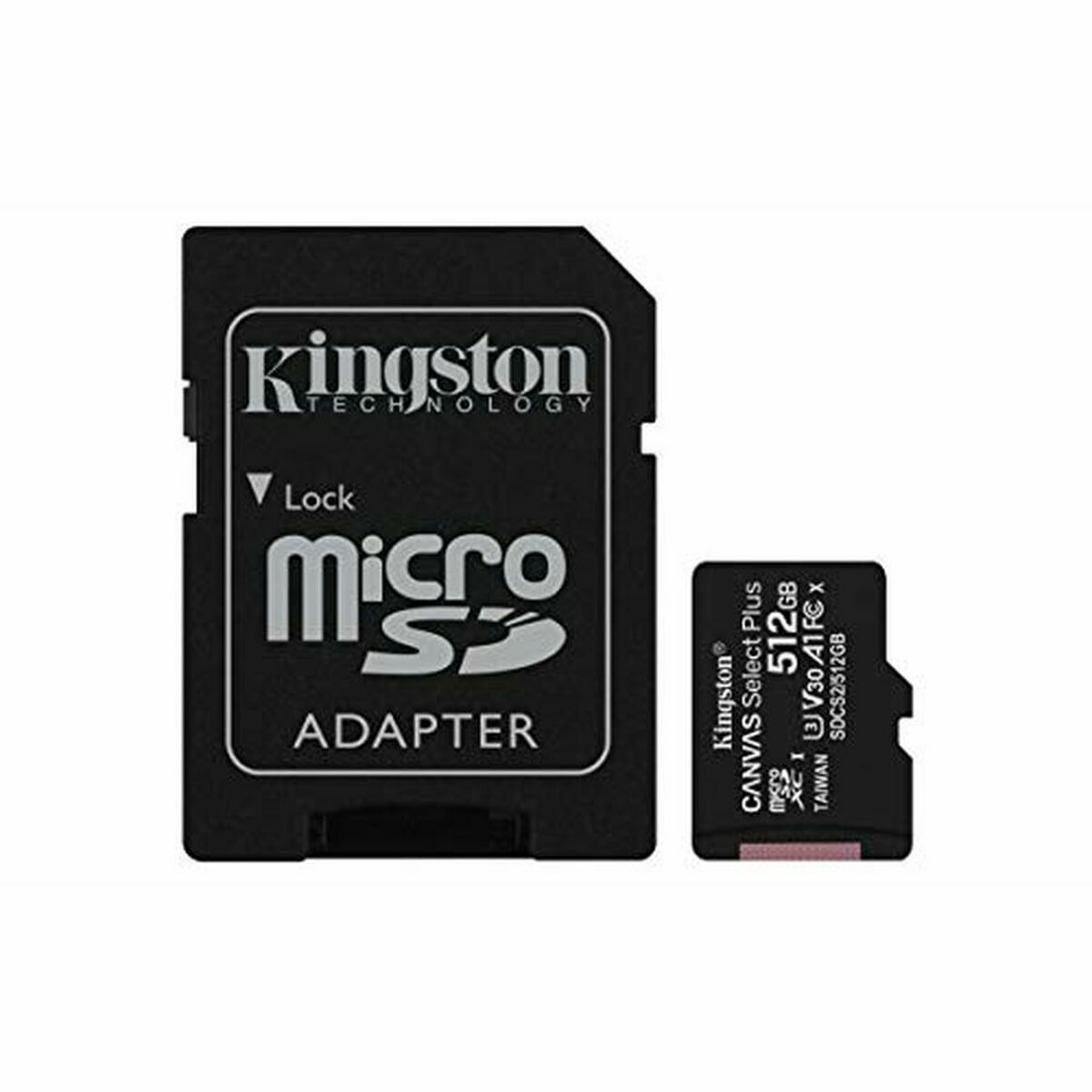 Micro-SD Minneskort med Adapter Kingston Canvas Select Plus 512 GB