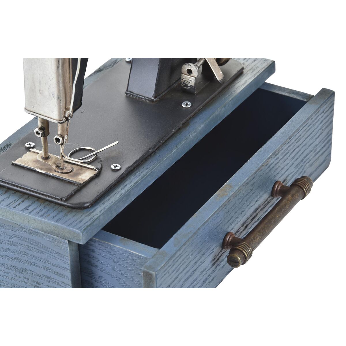 Prydnadsfigur DKD Home Decor Metall Trä (23 x 12 x 23,5 cm) (2 antal) - 2