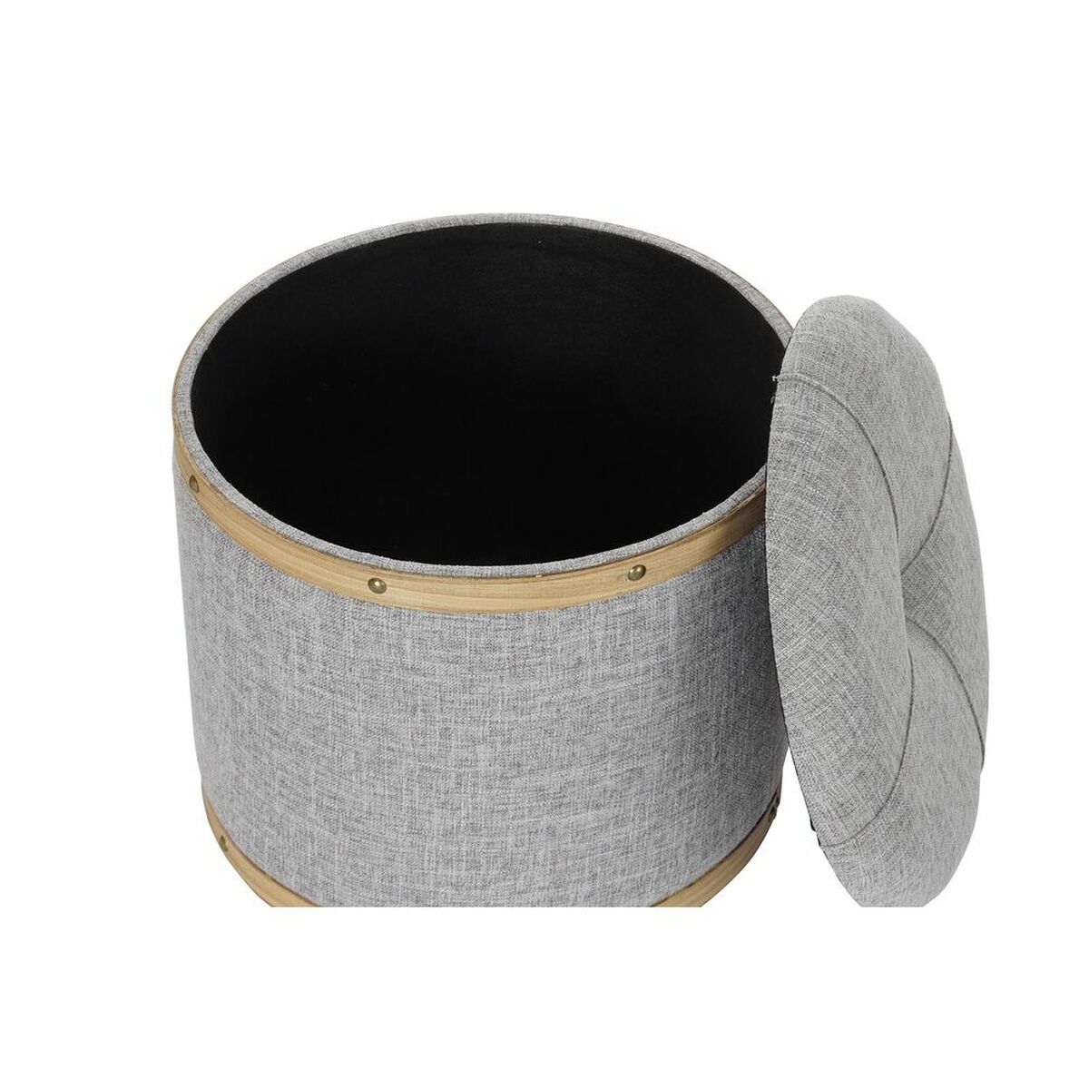 Sittpall DKD Home Decor   Grå Trä Polyester (120 x 45 x 43 cm) - 3