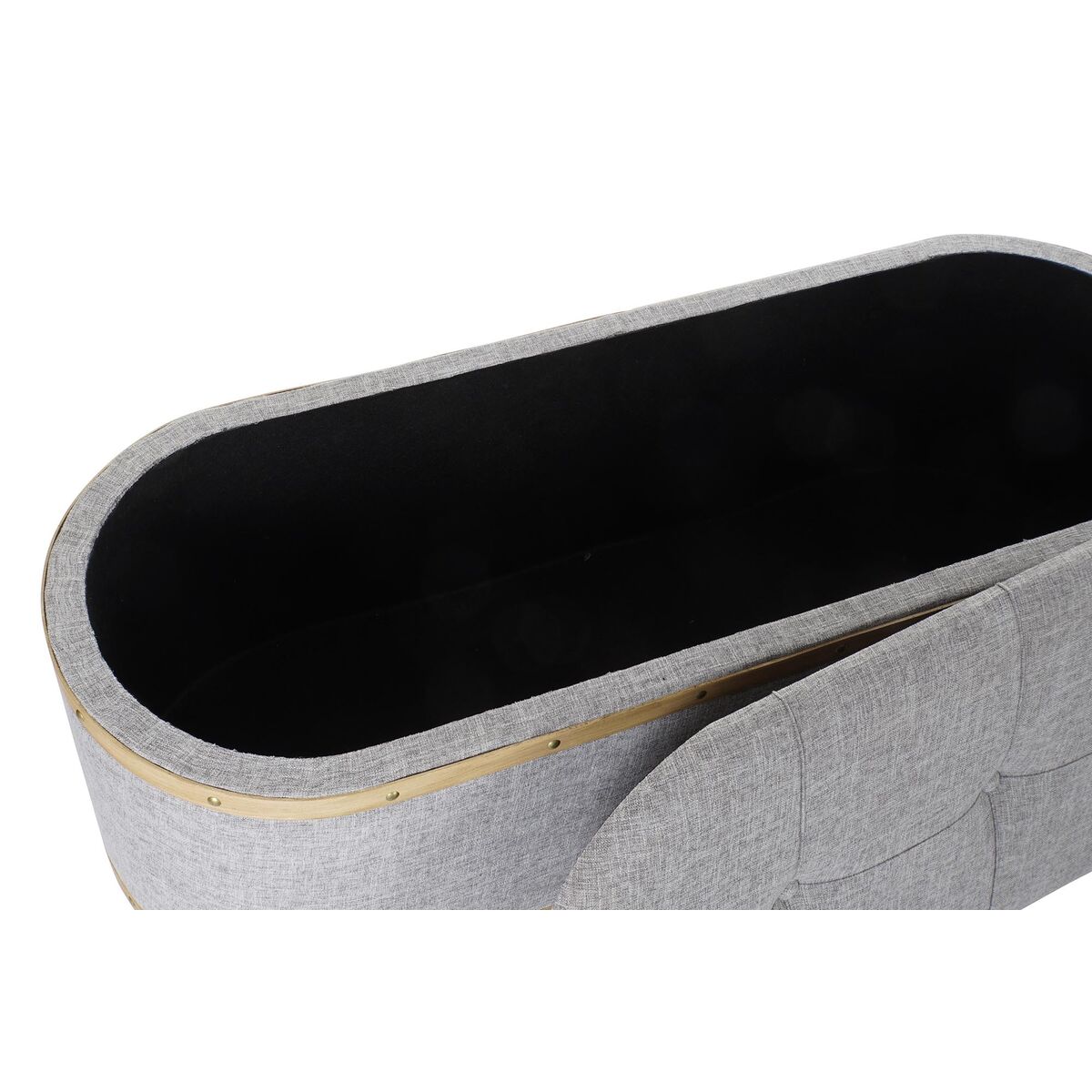 Sittpall DKD Home Decor   Grå Trä Polyester (120 x 45 x 43 cm) - 5