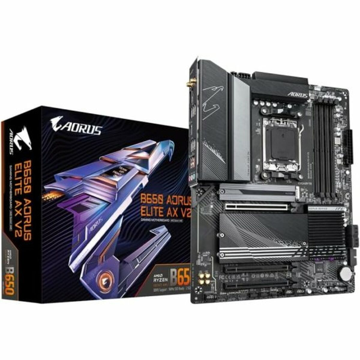 Moderkort Gigabyte B650 AORUS ELITE AX V2 Intel Wi-Fi 6 AMD B650 AMD AM5