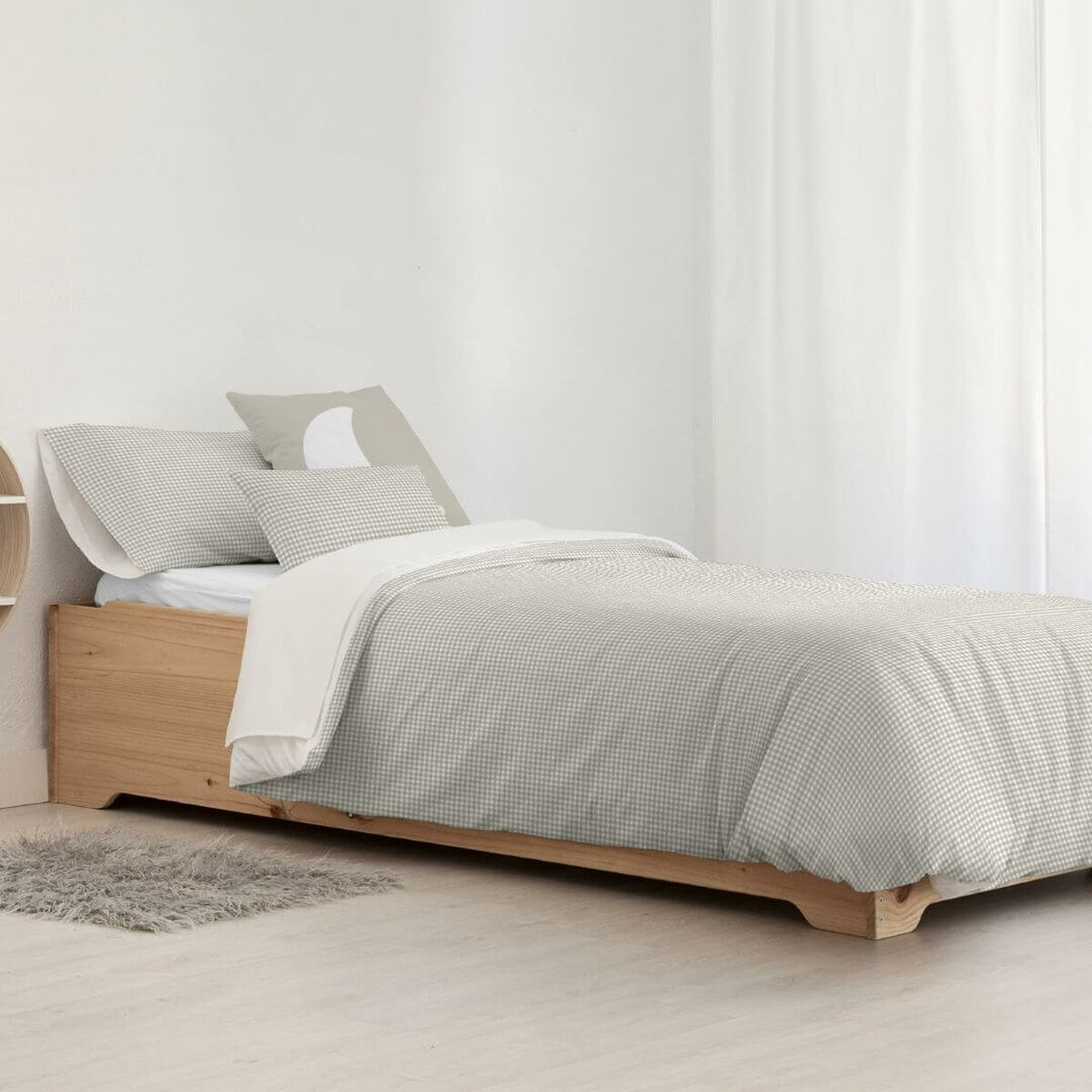 Påslakan Kids&Cotton Vichy Beige 175 Trådar 155 x 220 cm - 3