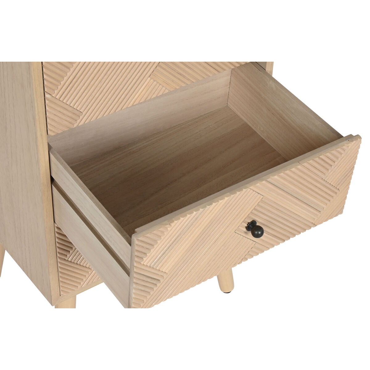 Nattduksbord Home ESPRIT Naturell Paulowniaträ Trä MDF 42 x 34 x 70 cm - 3