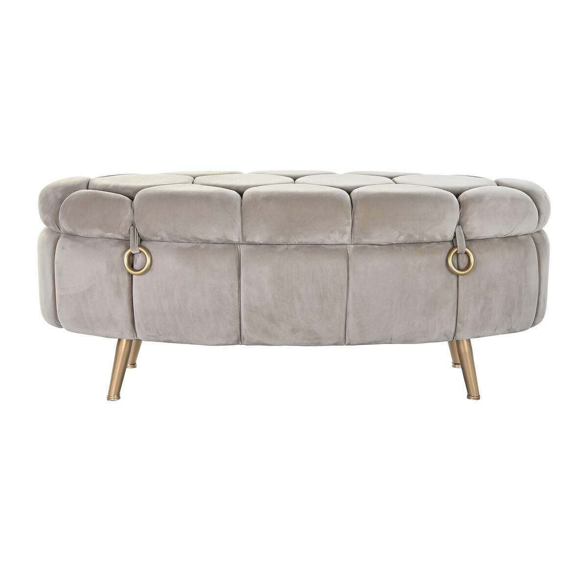 Förvaringskista med sits DKD Home Decor Beige Metall Polyester (125 x 55 x 53 cm) - 6