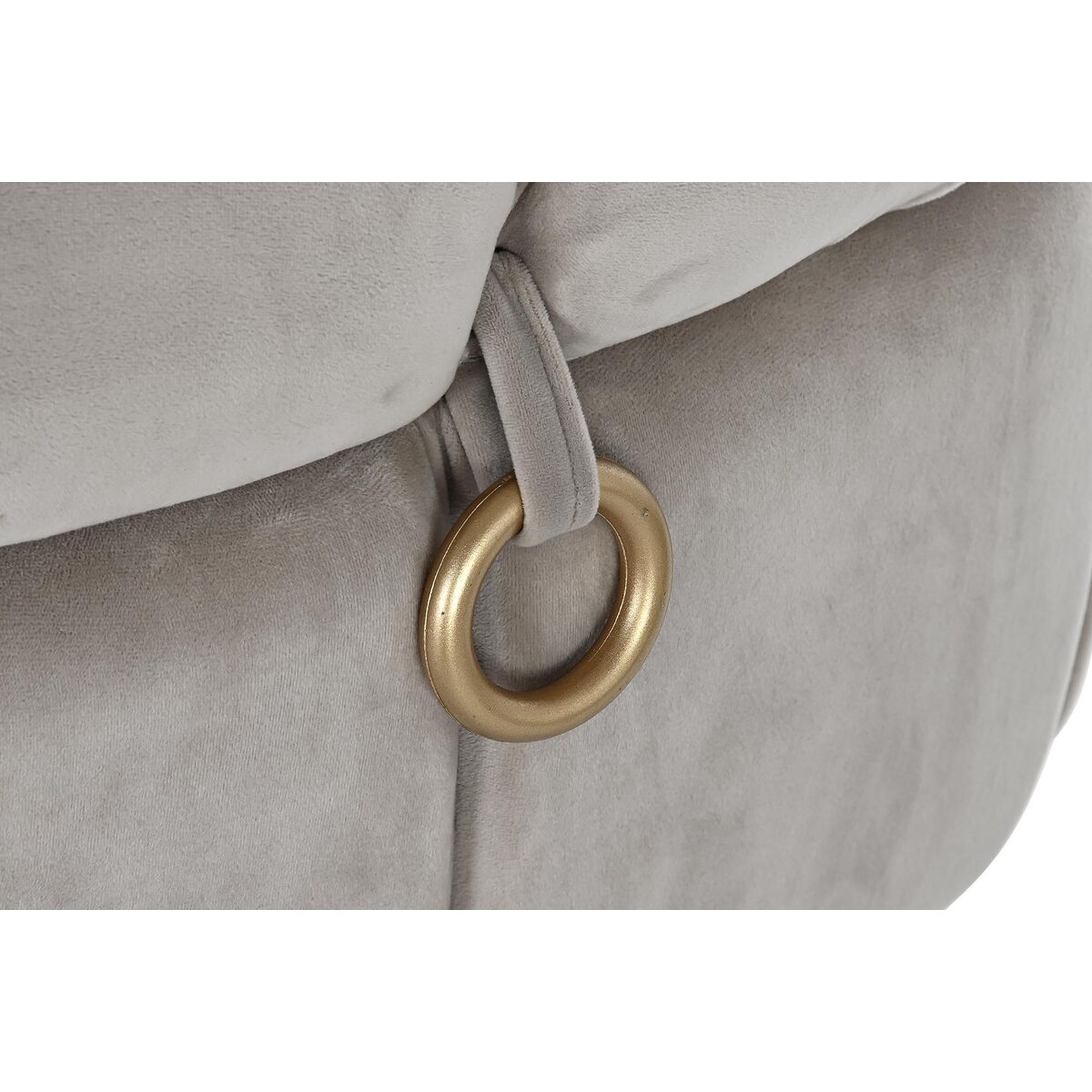 Förvaringskista med sits DKD Home Decor Beige Metall Polyester (125 x 55 x 53 cm) - 3