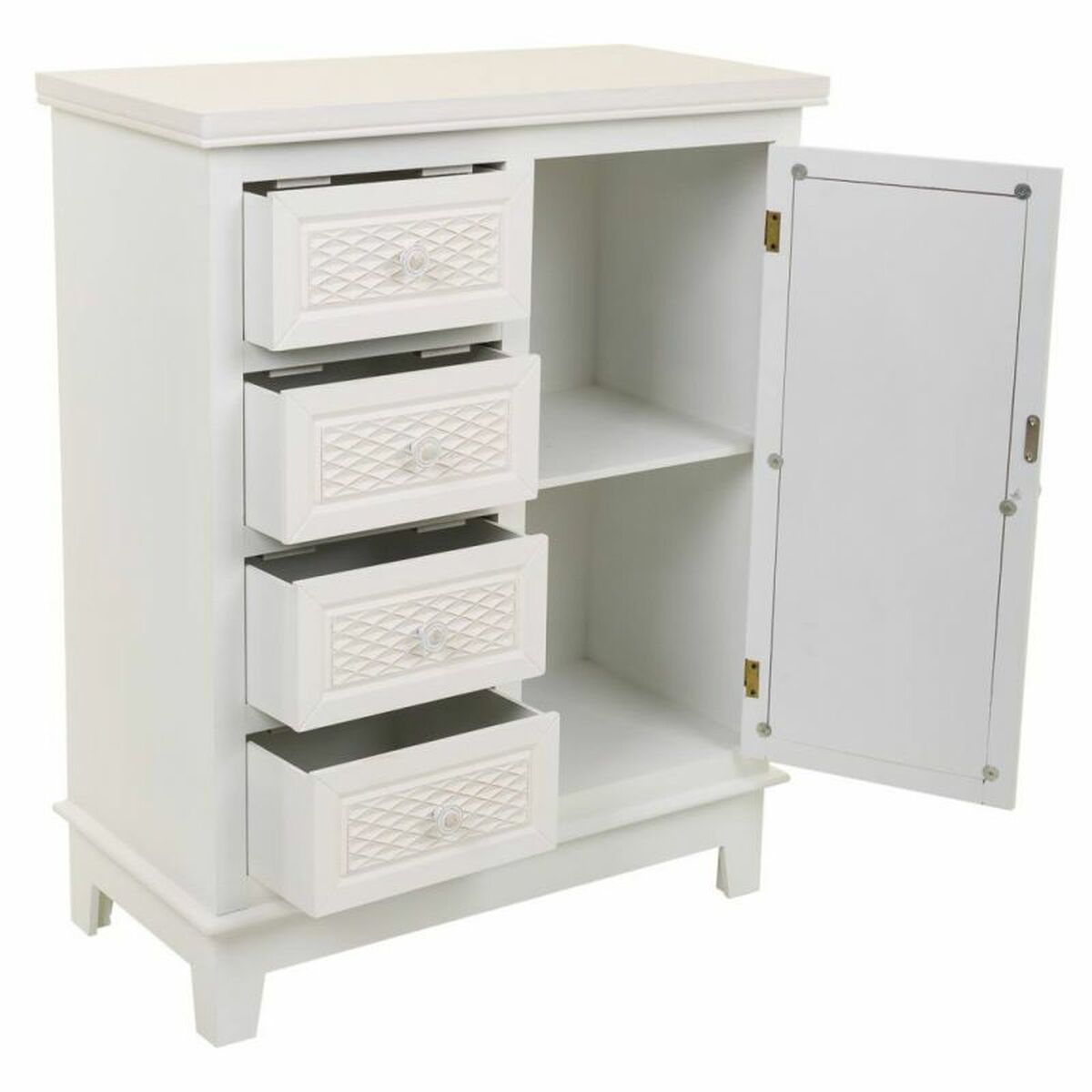 Mottagare Alexandra House Living Vit Kräm 32 x 84 x 66 cm - 3