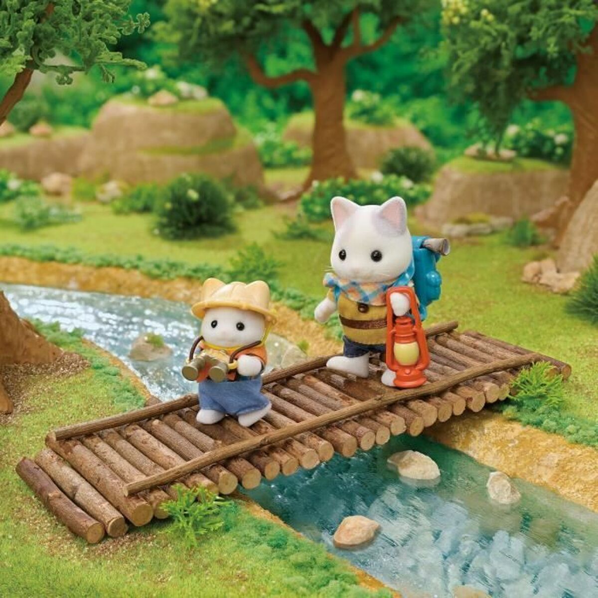 Playset Sylvanian Families Son and Baby Cat Latte - Secret Forest Adventure - 4