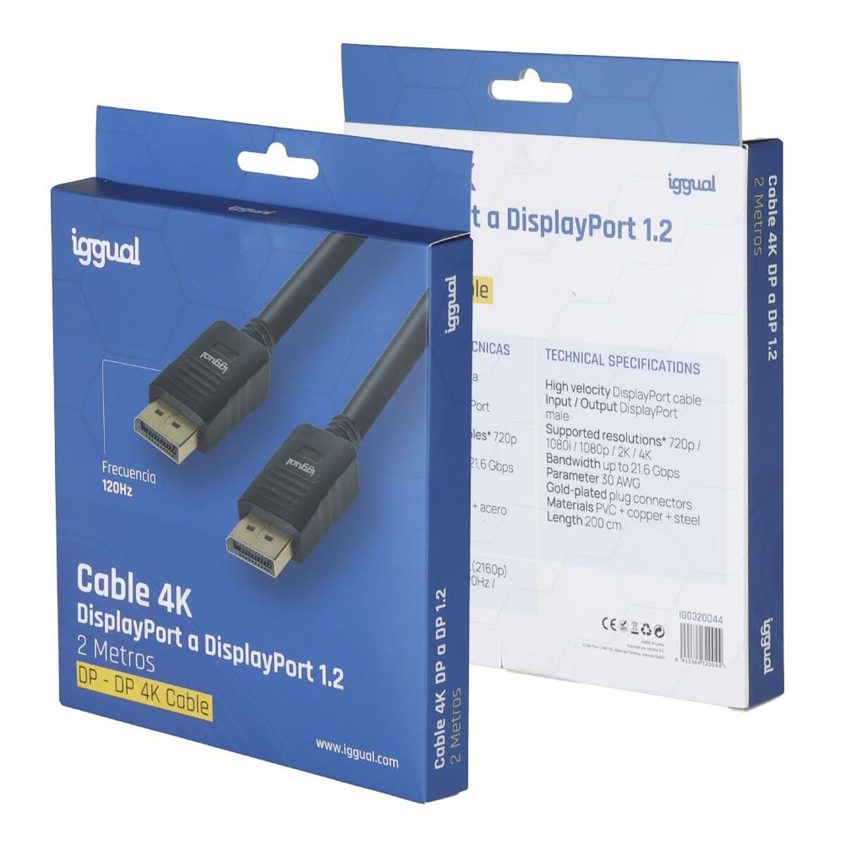 DisplayPort Kabel iggual DisplayPort 1.2 - 2