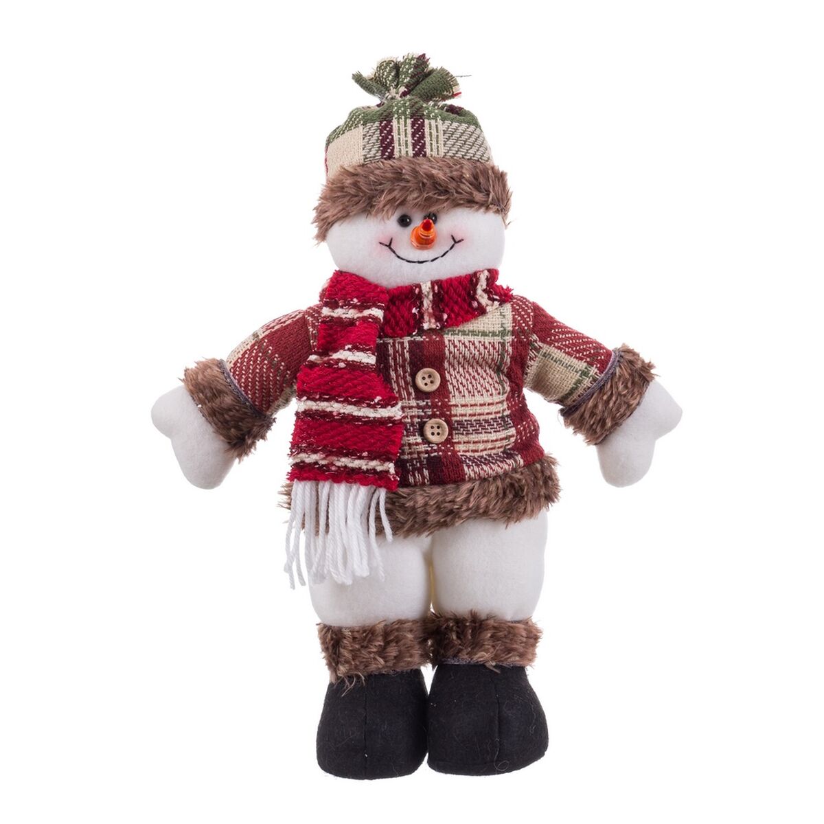 Julgranskula Multicolour Metall Tyg Snögubbe 33 cm - 8