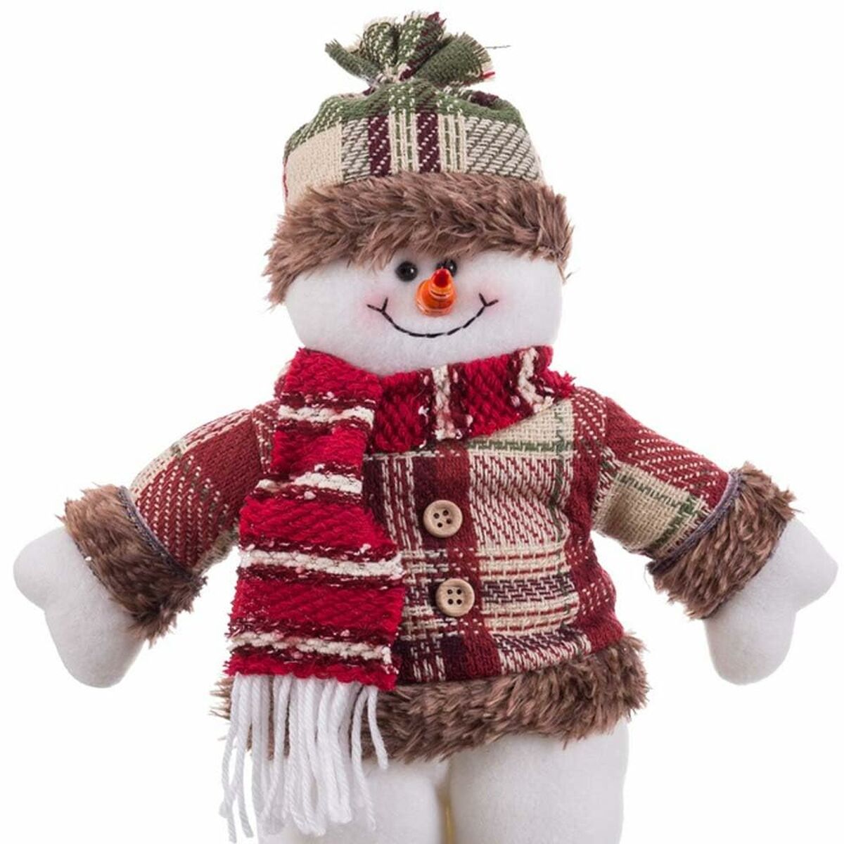 Julgranskula Multicolour Metall Tyg Snögubbe 33 cm - 6