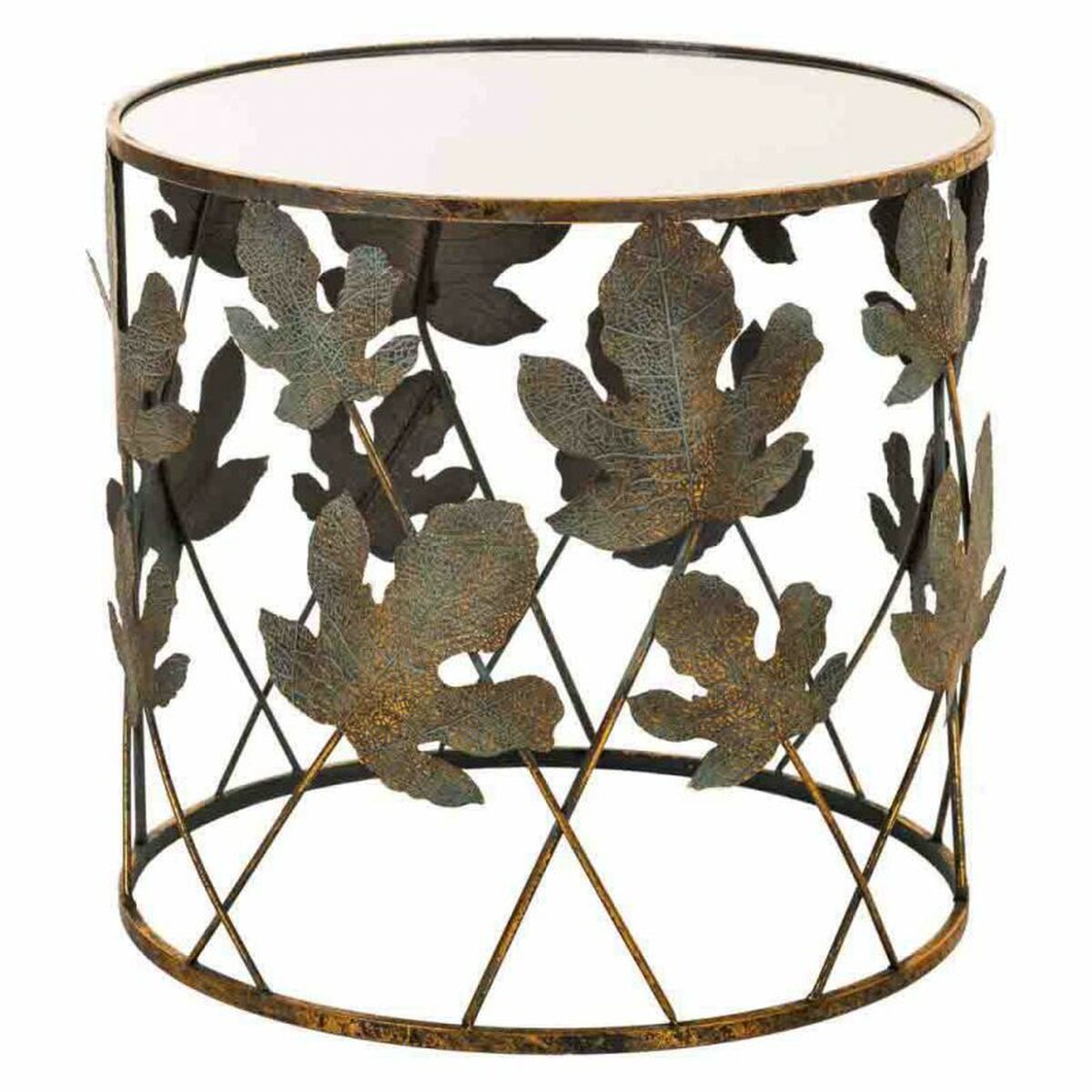 2-bordsset Alexandra House Living Gyllene Glas Järn 60 x 56 x 60 cm - 3